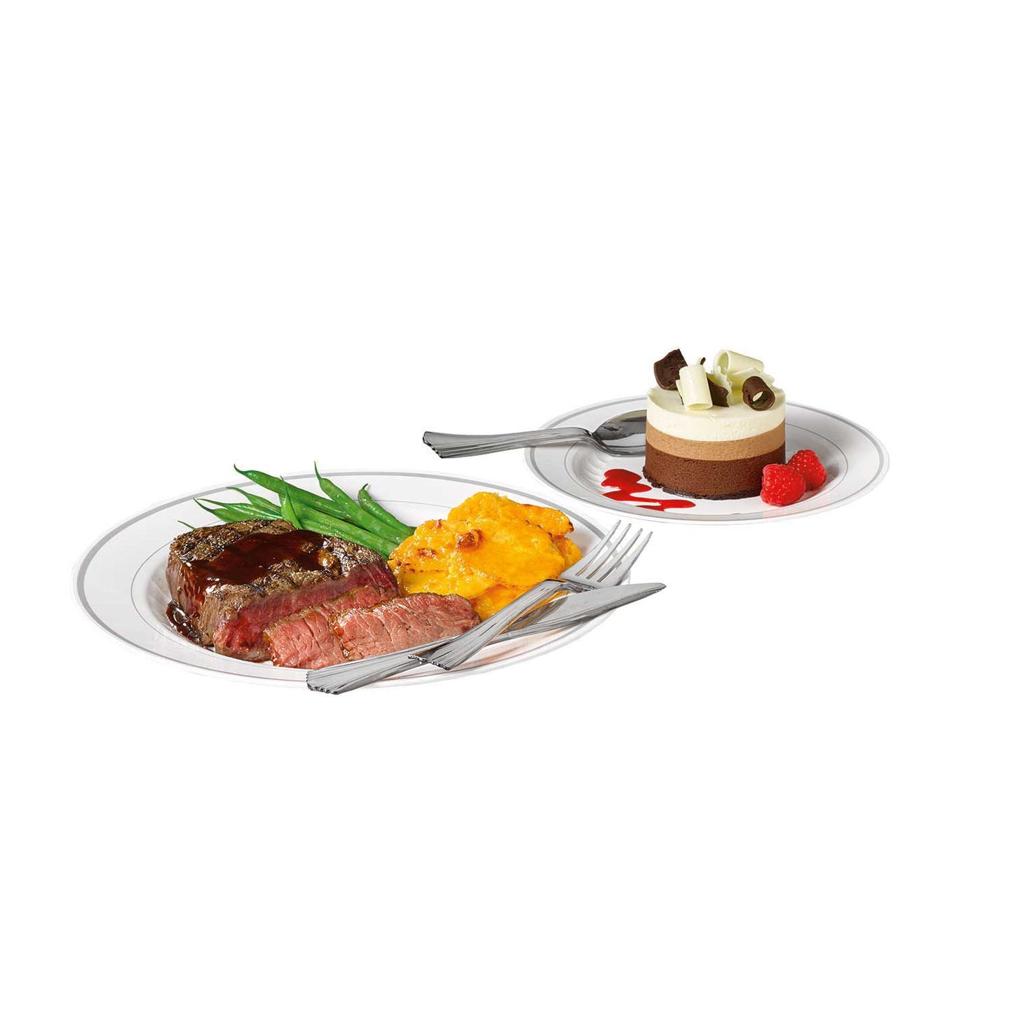 Premium Plastic Heavyweight Plates, Combo Pack (48 ct.)