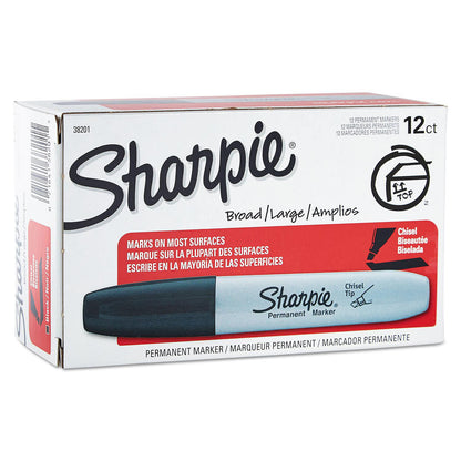 Sharpie Permanent Markers, Chisel Tip, 12ct. Select Color
