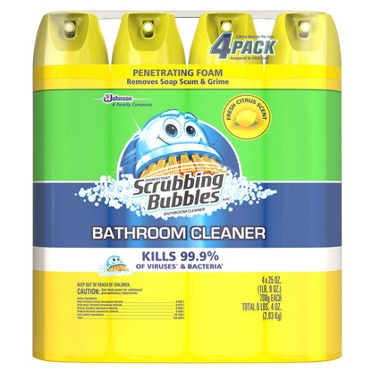 Scrubbing Bubbles Lemon Foaming Bathroom Cleaner (25 oz., 4 pk.)