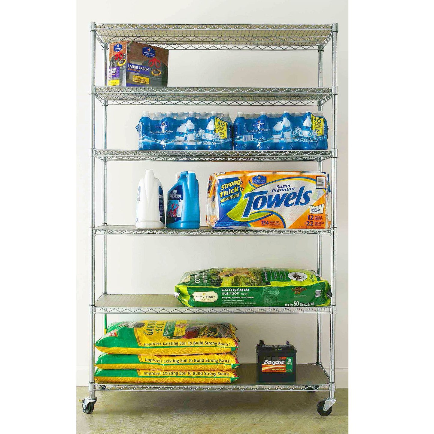 6-Level Commercial Storage Shelving