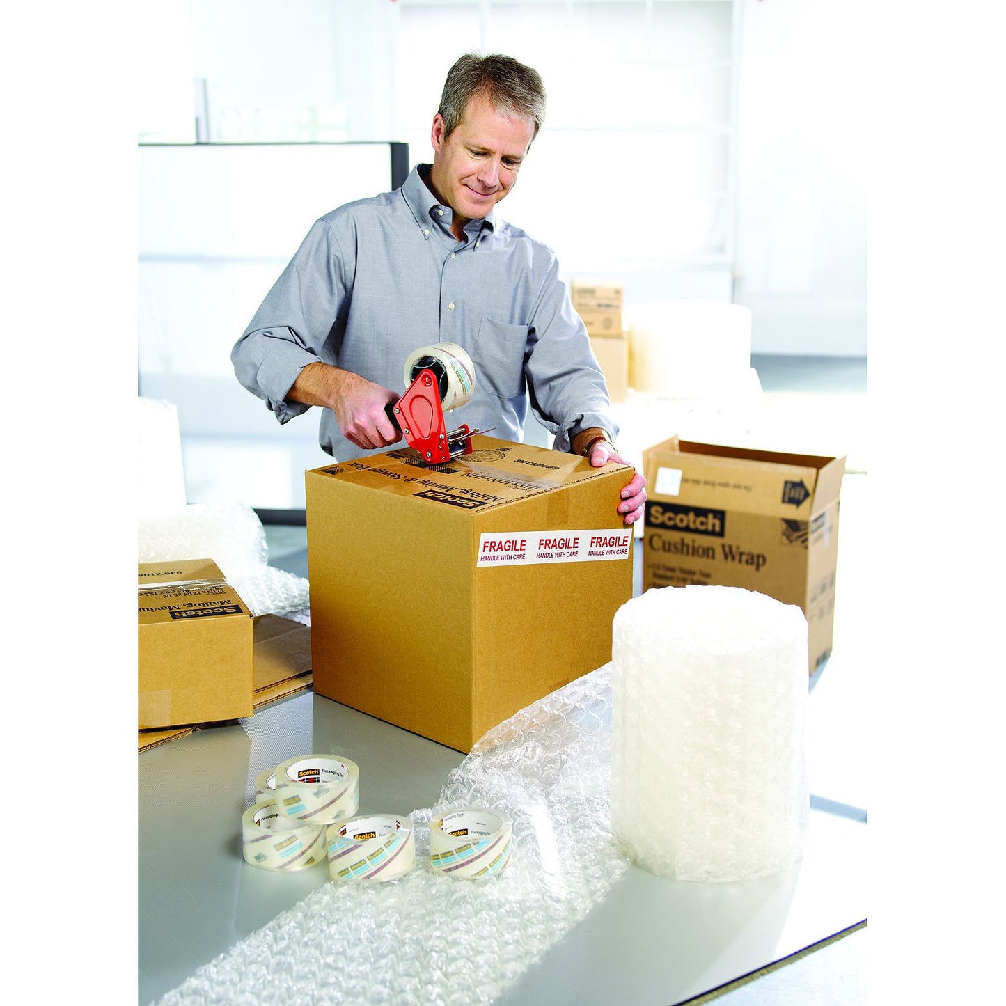 Scotch® Heavy Duty Shipping Packaging Tape, 1.88 in x 60.15 yd, 6 Pack