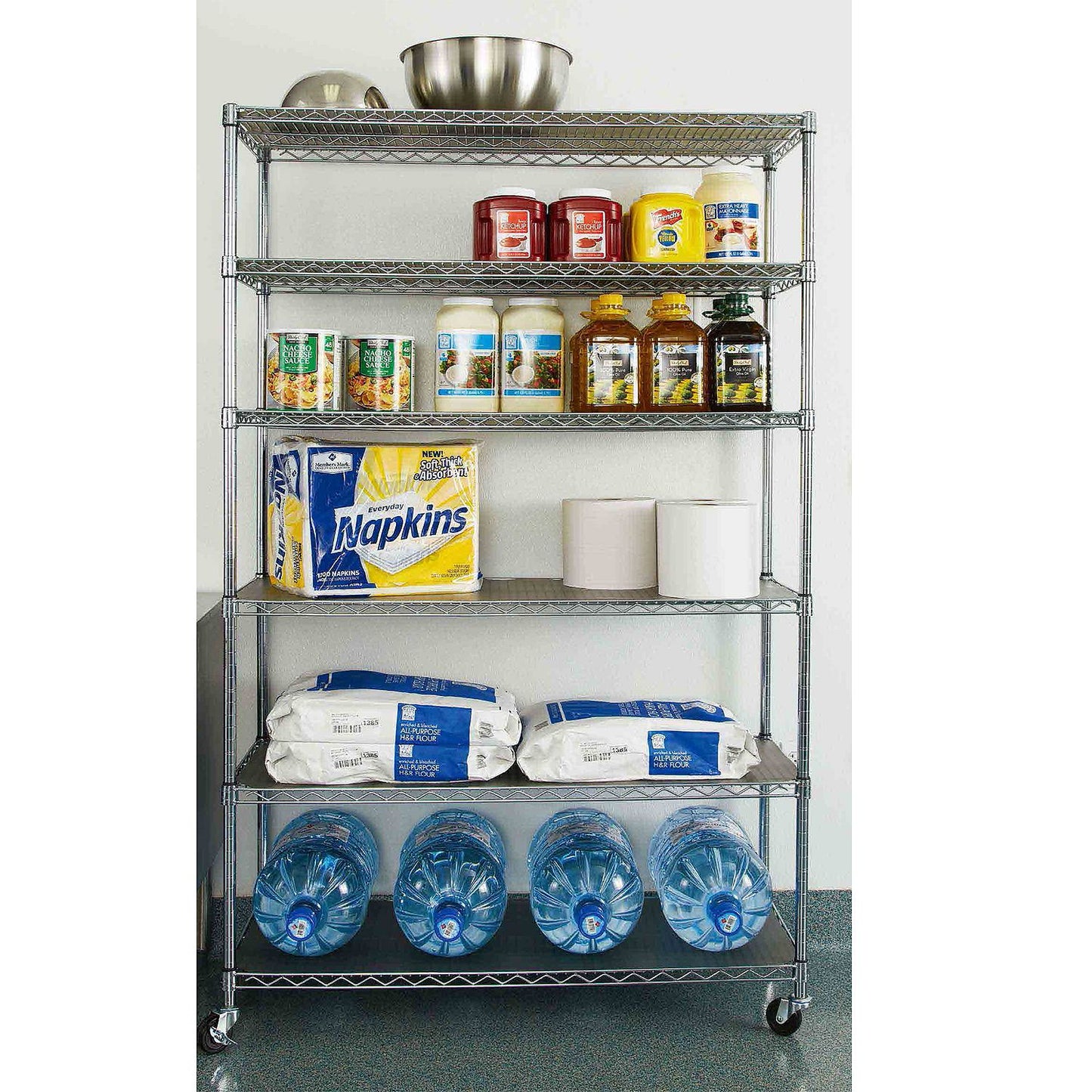 6-Level Commercial Storage Shelving