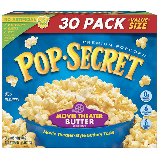 Pop Secret Movie Theater Butter Microwave Popcorn, 30 ct.