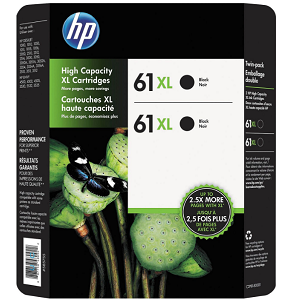 HP 61XL High Yield Original Ink Cartridge, Black (2 pk., 480 Page Yield)