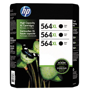 HP 564XL High Yield Original Ink Cartridge, Black (3 pk., 550 Page Yield)