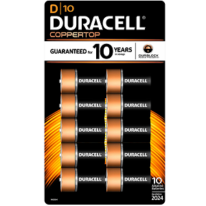 Duracell Coppertop Alkaline D Batteries (10 Pk.)
