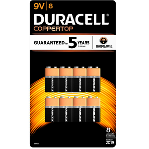 Duracell Coppertop Alkaline 9V Batteries (8 Pk.)