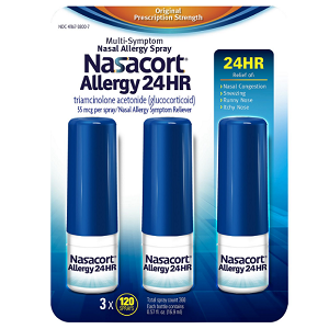 Nasacort Allergy 24hr Non-Drip Nasal Spray (120 sprays, 3 pk.)