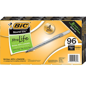 BIC Round Stic Xtra Life, Select Color (Medium, 96 ct.)