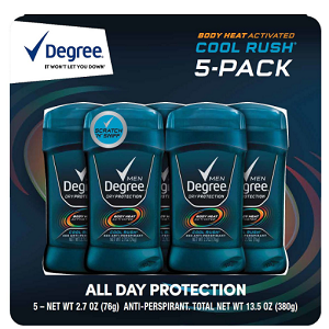 Degree Men Dry Protection Anti-Perspirant, Cool Rush (2.7 oz., 5 pk.)