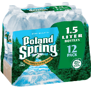 Poland Spring 100% Natural Spring Water (1.5 L bottles, 12 pk.)