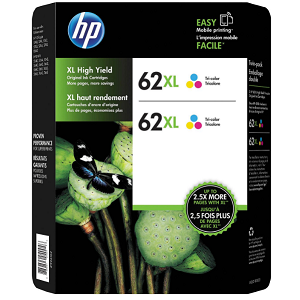 HP 62XL (M0J01BN) Tri-Color Original Ink Cartridge, 2/Pk