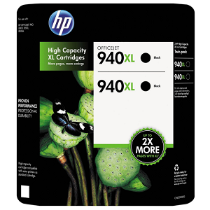 HP 940XL High Yield Original Ink Cartridge, Black (2 pk., 2,200 Page Yield)