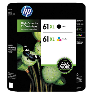 HP 61XL High Yield Original Ink Cartridge, Black/Tri-Color (2 pk., 480 Page Yield)