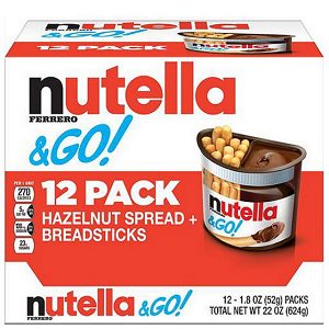 Nutella & GO! Hazelnut Spread + Breadsticks (1.8 oz. pks, 16 ct.)