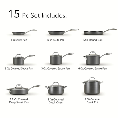 Nonstick 15-Piece Cookware Set