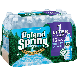 Poland Spring 100% Natural Spring Water (1 L bottles, 15 pk.)