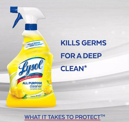 Lysol All-Purpose Cleaner, 32 oz. Trigger Bottle with 144 oz. Refill, Lemon Breeze