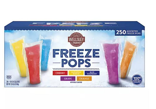 Wellsley Farms Freeze Pops, 250 ct./1.5 oz.