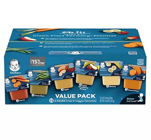 Gerber 2nd Foods Fruit & Veggie Value Pack (4 oz., 30 ct.)