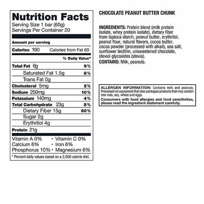 Kirkland Signature Protein Bars Chocolate Peanut Butter Chunk & Cookies and Cream Variety Pack 20 pack, 2-count