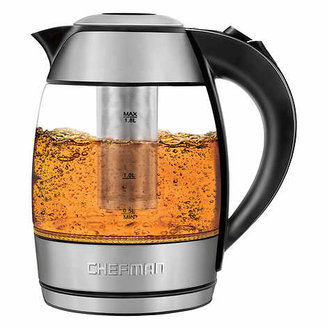 Chefman Cordless Glass Electric Kettle