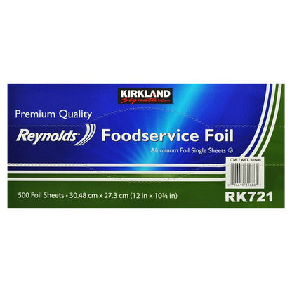 Kirkland Signature Foodservice Foil Pre-Cut Single Sheet, 500-count